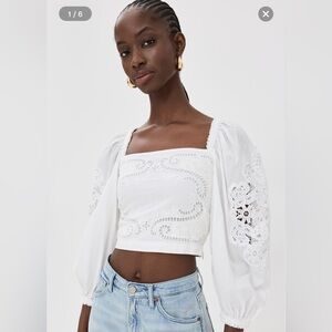 Farm Rio - White Lace Women's Top